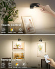 WILLED Picture Lights for Wall Rechargeable,Wireless Battery Operated Art Lighting for Paintings,Puck Lights with Remote,Picture Frame Lights,Dimmable & TimerWireless,Magnetic Gallery Light