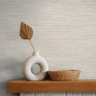 Tempaper Textured Beige Horizontal Faux Grasscloth Removable Peel and Stick Wallpaper, 20.5 in X 16.5 ft, Made in The USA
