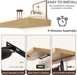 Floating Shelves for Wall, 72 Inch Wide x 12 Inch Deep Floating Shelves, Long Wood Floating Wall Shelf Shelves for Living Room Bathroom Bedroom Kitchen Home - (Oak, 72