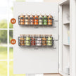 Spice Rack Organizer Wall Mount, Hanging Spice Pantry Storage Shelf Organization, 4 Pack Space Saving Seasoning Organizer for Kitchen Cabinet, Door or Bathroom, Black