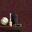 Dark Red Peel and Stick Wallpaper Floral Textured Wallpaper 17.7inch x 78.7inch Red Embossed Contact Paper Self Adhesive for Shelf Liner Crimson Flower Removable Wall Paper Decor Vinyl