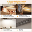 Gritin 14.7inch Under Cabinet Lighting Rechargeable 2 Pack- 3 Color Temps&5 Level Brightness, Super Bright, 4 Modes, Motion Sensor, Long Lasting - Easy Installation Magnetic Under Closet Lights-Black