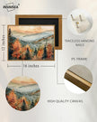 InSimSea Framed Canvas Wall Art Vintage Decor, Fall Pictures Home Bathroom Wall Decor, Kitchen Office Bedroom Rustic Fall Art, Autumn Forest Landscape Artwork, 12