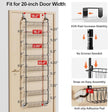 Delamu Over The Door Pantry Organizer, 8-Tier Pantry Door Organizers and Storage, Metal Hanging Spice Rack, Seasoning Organizer, Door Organizer for Home Kitchen Bathroom, Black