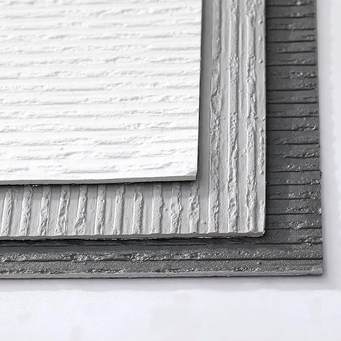 3D Faux Stone Peel and Stick Roll-15.7"x110"Thick PVC Foam Wall Paneling,DIY Self Adhesive Removable Waterproof&Sound Dampening for Cement Texture Accent Wallpaper for Living Room,Bedroom Decor(Gray
