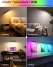 Rechargeable Wood Wall Sconce with Remote & Touch, 5200mAh Battery Operated Wall Lights 3 Color Temperatures & RGB. Magnetic, Stick-On, Dimmable Wall Reading Lamp for Bedroom, Living Room, Picture