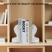 Modern Decorative Stone Bookends, Heavy Duty Book Ends Unique for Heavy Books, Cool Vintage Book Ends for Shelves & Office Desk, Thinker Sculpture Bookends