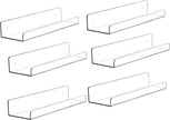 6 Pcak Clear Acrylic Shelves for Bedroom,Room,15 Inch Bathroom Wall Shelf & Organizer,Invisible Floating Shelves & Wall Storage for Collectibles Perfume Shelf,Record,Funko Pop,Lego Display,Bookshelf