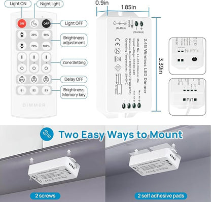 Litever Under Cabinet Lights Plug in. Slim. Super Bright. 21W. Dimmable. 1 Remote Controls Multiple Lighting Kits Synchronously. Perfect for Kitchen Under Cabinets, Over Counter Lights.Daylight 5000K.