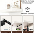 Floating Shelves for Wall, 48 Inch Wide x 12 Inch Deep Floating Shelves, Long Wood Floating Wall Shelf Shelves for Living Room Bathroom Bedroom Kitchen Home - (White, 48