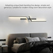 Modern LED Wall Lights, 3 Color Temperature Minimalist Wall Sconce Lighting, Wall Light Fixtures Sconce for Bathroom Bedroom Living Room Black (100cm)