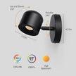 Aisilan Modern Adjustable Wall Sconce Bedside Wall Light Fixture Black LED Reading Light Ceiling Spot Light Warm White CRI 97
