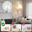 Battery Operated Wall Sconces Set of 2, Wireless Wall Light with 10000mAh RGB Dimmable Magnetic Bulb, Rechargeable Wall Sconce with Remote Control for Bedroom Living Room