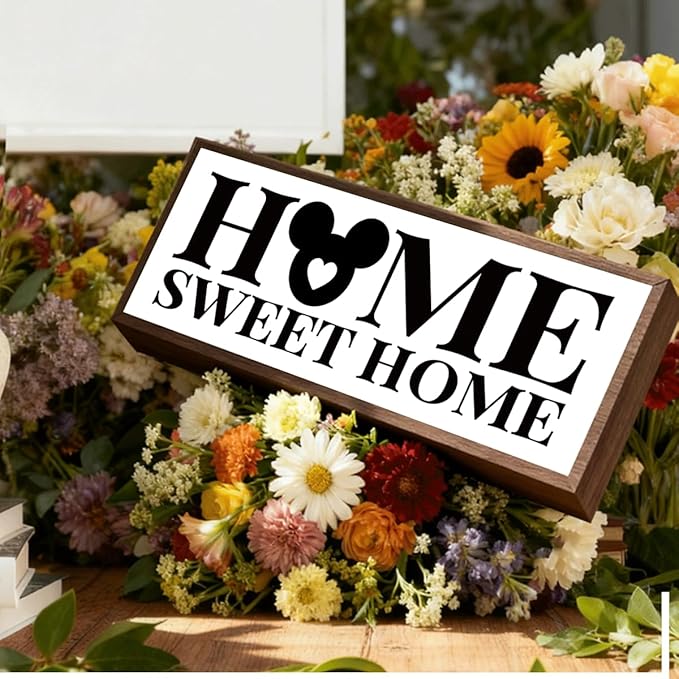 Home Sweet Home Sign, Decorative Wooden Signs and Plaques, Front Door Porch Decors, Living Room Decors, Farmhouse Decoration for Wall or Tabletop, Housewarming Decor