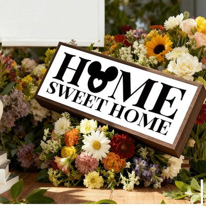 Home Sweet Home Sign, Decorative Wooden Signs and Plaques, Front Door Porch Decors, Living Room Decors, Farmhouse Decoration for Wall or Tabletop, Housewarming Decor