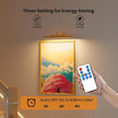 4 Pack Brass Picture Lights for Wall Art, 5000mAh Cordless Gallery Lighting Battery Operated Rechargeable, 3 Color Temps with Remote Control Wall Light for Picture Frame Artworking Portrait