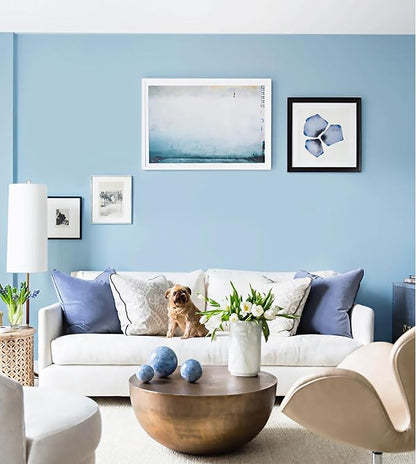 HeloHo Solid Light Blue Wallpaper Matte Textured Peel and Stick Wall Paper Modern Self Adhesive Removable Waterproof Contact Paper for Living Room Bedroom Decor 78.7"X15.7"