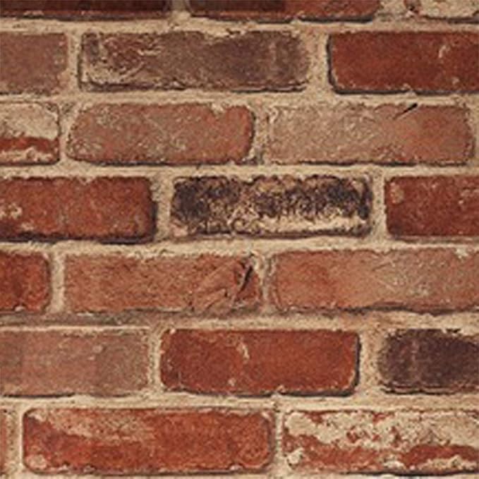 Okydoky Peel and Stick Wallpaper, Rustic Red Brick Wallpaper for Home Decoration, Kitchen Backsplash, Vinyl Self Adhesive Wall Paper for House, Workshop & Office, 17.3