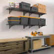 4 Pack Heavy Duty Garage Wall Shelving Set (1.5x4ft), Wall Mounted Garage Shelves 1400lbs Capacity, 18