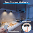Cadrim Puck Lights, 2 Pack 13 Colors Changeable LED Puck lightings Battery Powered Dimmable Under Cabinet Lights, Battery Powered Under Counter Lights with 1 Wireless Remote Controls, Black