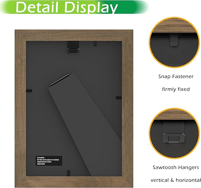 FrameWorks 2-Pack, 4x6 Picture Frame, Dark Oak – Classic Wooden Photo Frame with Tempered Glass, Modern Matte Finish for Prints, Posters, Certificates & Wall Decor – Gallery-Ready