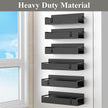 6 Pack Magnetic Spice Rack Organizer for Refrigerator and Oven, Black Fridge Organizers and Storage for Kitchen