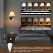 TRLIFE Wall Sconce with Remote Control, Dimming 10%-100% and Adjustable Color Temperature 2700K-6500K Swing Arm Wall Lights with Plug in Cord, 9.4
