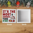 Christmas Coffee Bar Station Sign Decor Christmas Decorations Desk Accessories Indoor for Home Kitchen Office Coffee Bar Santa It's The Most Wonderful Time of Year Signs 5 X 5 Inch