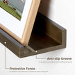 Fun Memories Picture Ledge Shelf, Pine Wood Floating Shelves Set of 2, 36 inch Nursery Book Shelves, Photo Ledge Book Shelves Wall Mounted for Living Room Kids' Room Bedroom - Light Brown