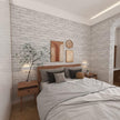 Cohoo Home Brick Wallpaper Peel and Stick Contact Paper 120inL 18inW Faux 3D Brick Contact Paper for Wall White Gray Self Adhesive Removable Wallpaper Backsplash Bedroom Wall Sticky Waterproof Thick