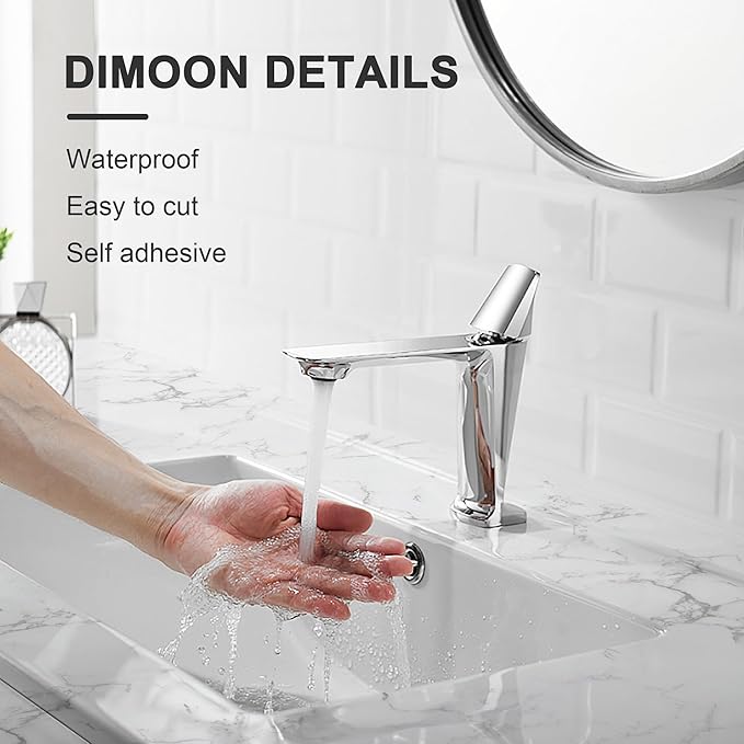 Dimoon 15.7''x197'' Marble Peel and Stick Wallpaper White Granite Contact Paper for Countertops Waterproof Kitchen New Environmentally Friendly Materials Thickening Upgrade Renter Friendly Vinyl