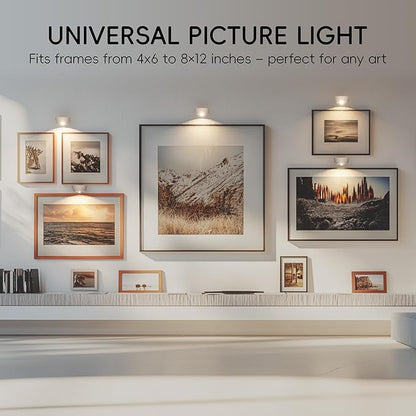 Rechargeable Picture Lights for Wall, 3 Pack Magnetic Picture Lights with Remote, 3 Color Temps & 12 RGB, Dimmable Timer LED Picture Frame Light for Artwork, Portraits, Posters, and Display Decoration