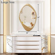 AAZZKANG Large Wall Mirror with Irregular Wood Framed 28