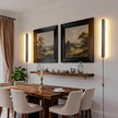 Farmhouse Plug in Wall Sconces, 23.6 inch Faux Walnut Finish LED Long Wall Lights, 12W Warm White 3000K Acrylic Indoor Wall lamp,with 59