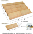 Bamboo Spice Drawer Organizer for Insert Shallow Drawer, 8 Tier Stackable Spice Rack Organizer for Cabinet(4.8