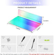 9 Inches Iridescent Floating Shelves Acrylic, White Wall Shelves for Living Room Décor, Bedroom, Bathroom, Kitchen, Dining Room, Brand Store, Retails, Gaming Room, 2 Pack
