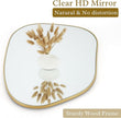 PERFNIQUE Irregular Wall Mirror Asymmetrical Mirror, 27''x19'' Gold Mirror for Bathroom Bedroom Living Room Entryway, Decorative Modern Wall Decor, Wall Mounted Mirror (Gold, 27''x19'')