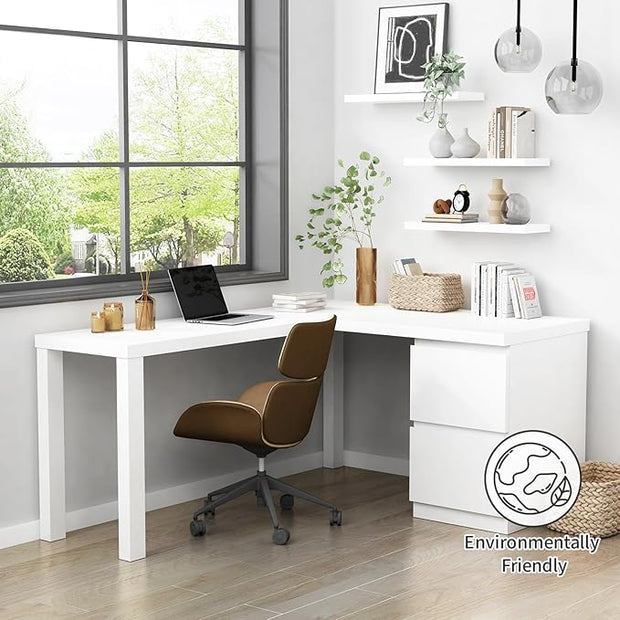 Forbena 24 Inch Floating Shelves for Wall Decor, White Wall Book Shelves for Bedroom, Large Long Deep Hanging Shelves for Bathroom Office Laundry Living Room Kitchen Closet Storage - Set of 3