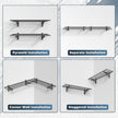 2 Pack Heavy Duty Garage Wall Shelving Set (1x4ft), Wall Mounted Garage Shelves 700lbs Capacity, 12