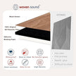 WoveN SounD Artisan Acoustic Wall Panels, 16 Pack 12x12 Inch, Wood Veneer Carved Sound Proof Wall Decor, Self-Adhesive for Home, Studio, Office & Focus Zones, Metre, Teak
