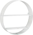 Mind Reader Circular Floating Shelves, Wall Decor, Accent Shelf, Office, Bathroom, Metal Mesh, 18