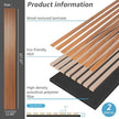 Art3dwallpanels Wood Slat Wall Panel, 108'' x 13'' Wood Panels for Wall 2 Pack 3D Soundproof Wall Panels, Large Acoustic Panels for Interior Ceiling and Wall Decor Noise Reduction,Red Oak