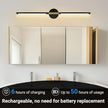 Battery Operated Wall Sconces Set of Two, 360°Rotate Wireless Rechargeable Wall Sconces with Remote Control, Black Gold, Dimmable, Timing Decor Lights for Bedroom Hallway, 31.5 Inch