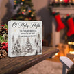 Holy Night Christmas Decor, Christian Decorations, Christmas the Nativity Wooden Sign Rustic Home Shelf Desk Decor 5 x 5 Inches
