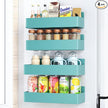 Magnetic Spice Rack for Refrigerator, Kitchen Organizer and Storage Shelf, Blue (4 Pack)…