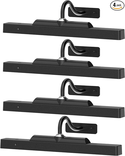 Cordless Art Picture Light,4400mAh Battery Powered Picture Lighting,Wireless Remote Control Dimmable LED for Painting Portrait Display(12 in, 4 Pack)