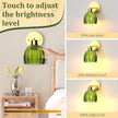 Wall Sconces Set of 2 Battery Operated | Tulip Glass Wall Lamps Rechargeable 5200mAh Wireless Wall Sconce Dimmable for Bedroom Living Room Hallway, Elegant Green Tulip Lampshade Wall Decor