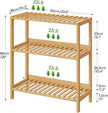 HOOBRO Bamboo Storage Shelf, 3-Tier Freestanding Shelving Unit, Multifunctional Storage Rack with Back Panel, 23.6 x 10.2 x 26 inches, for Bathroom, Living Room, Balcony, Kitchen, Natural YL94CJ01