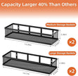 Spice Rack Wall Mount, 4 Pack Pantry Door Organizer & Hanging Storage Baskets Organizer Wall Mount, Large Capacity Metal Spice Shelf for Kitchen Cabinet, Pantry Doors, Bathroom, Shower, Home Decor