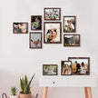 LUCKYLIFE Picture Frame Set 10-Pack, Gallery Wall Frame Collage with 8x10 5x7 4x6 Frames in Brown Finishes